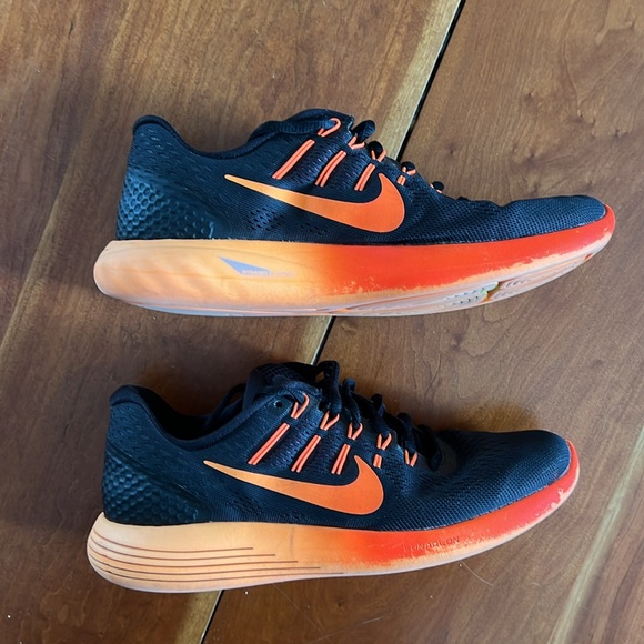 Nike Lunarglide 8, Black with orange, Men’s Size 8 - Picture 8 of 10
